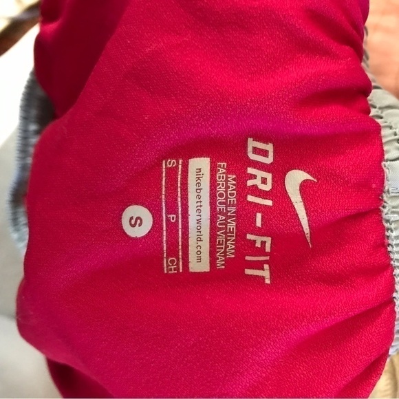Nike Dri-fit Women’s Running Shorts, Size S. Grey With Burgundy And Fushia Trim - Picture 4 of 4